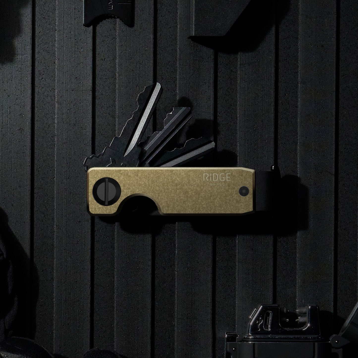 Ridge KeyCase - Brass