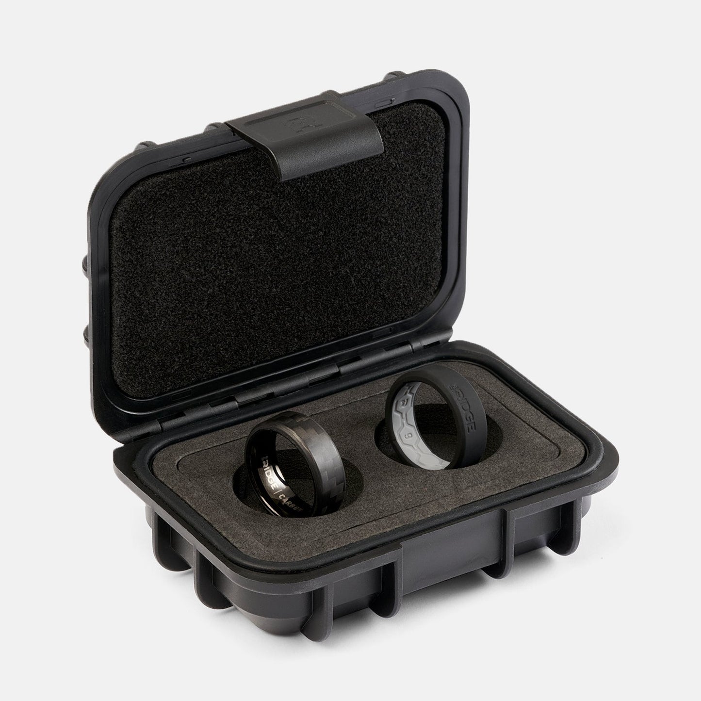 Ridge 8MM Beveled Ring Set - Carbon Fiber 3K