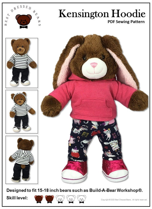 Kensington Hoodie Pattern for Build-A-Bear Dolls